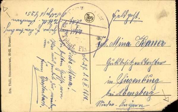Zeebrugge Openvak van het Zeehoofd Feldpost – Bild 2