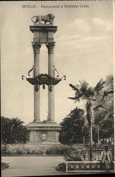 Sevilla Andalucia Monumento a Gristobal Colon