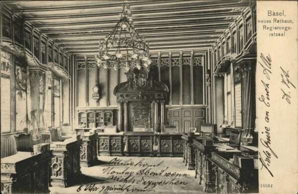 Basel BS neues Rathaus Regierungsratsaal