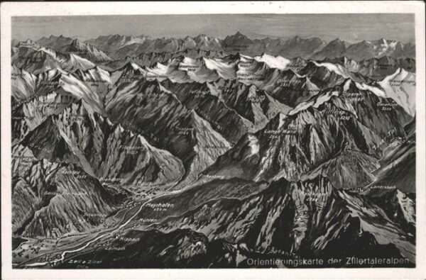 Zillertal Tirol Zillertaleralpen
Orientierungskarte