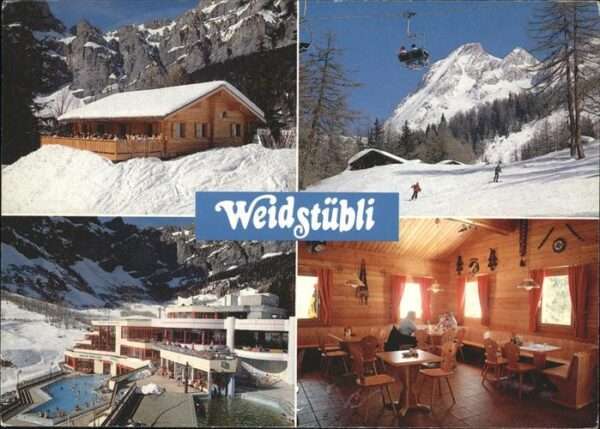 Leukerbad Restaurant Weidstübli Schnee Wallis