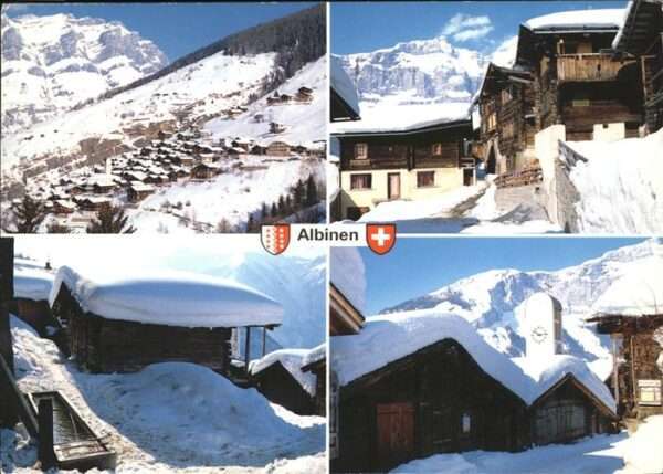 Albinen VS Wappen Schneelandschaft, Wallis