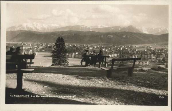 Klagenfurt Woerthersee Karawankenblick