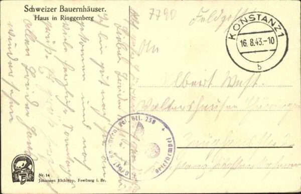 Ringgenberg Schweizer Bauernhäuser Feldpost Haus Ri – Bild 2