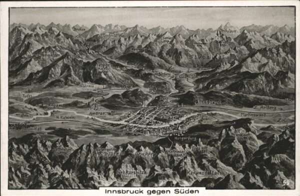 Innsbruck gegen Süden Karwendeltal
