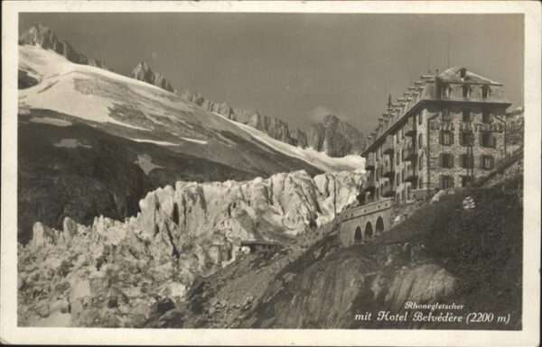 Rhonegletscher Glacier du Rhone Hotel Belvedere