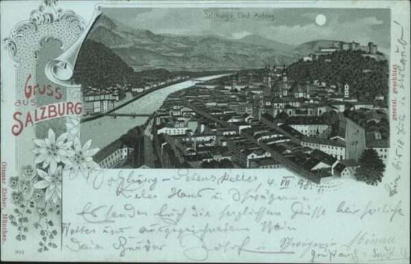 Salzburg Oesterreich bei Nacht