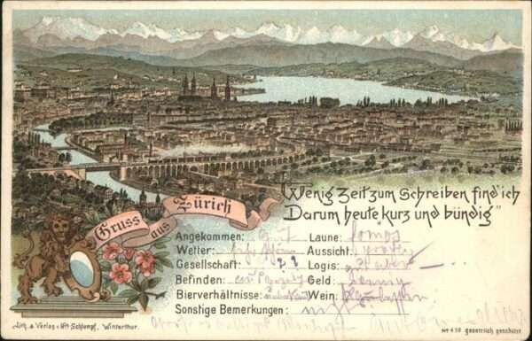 Zuerich Löwe Stadt Spruch