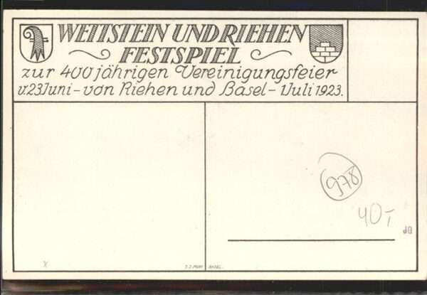 Riehen Wettstein Riehen Festpiel Basel – Bild 2