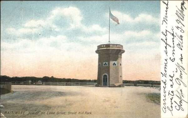 Baltimore Maryland Tower Lake Drive Druid hill Park