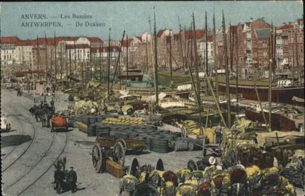 Antwerpen Anvers Les Bassins Schiff Kutsche