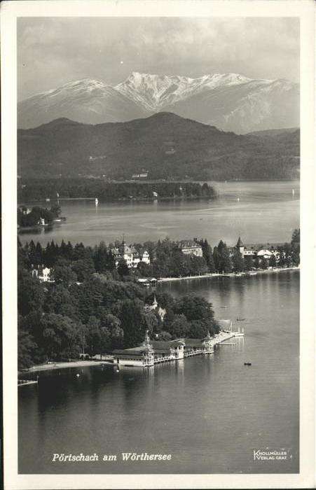 Poertschach Woerthersee Fliegeraufnahme