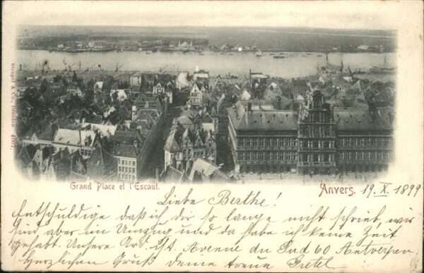 Anvers Antwerpen Grand Place Escaut