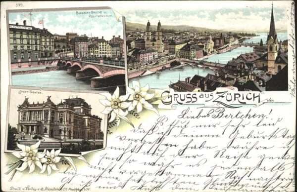 Zuerich Brücke Stadttheater