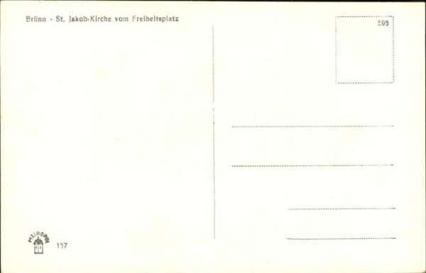 Bruenn Brno St Jakob Kirche  StrassenbahnTelefunken – Bild 2