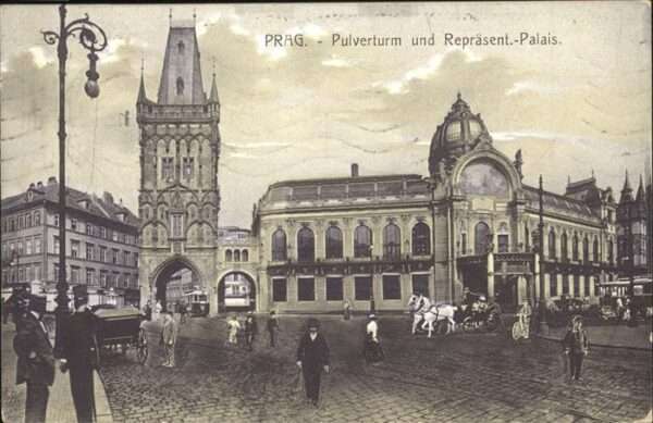 Prag Prahy Prague Pulverturm Repräsent Palais Kutsche