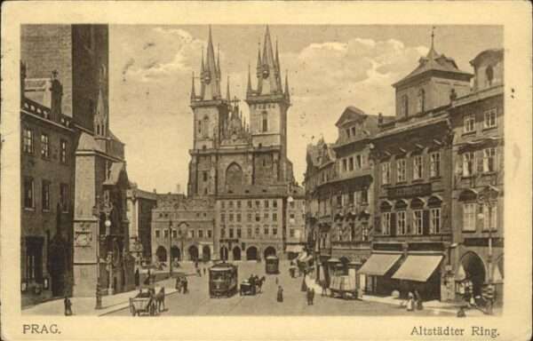 Prag Prahy Prague Altstädter Ring Kutsche Strassenbahn