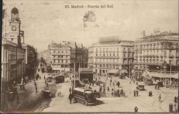 Madrid Spain Puerta del Sol Strassenbahn