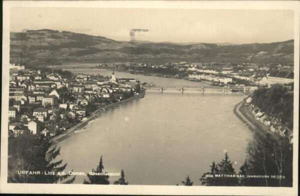 Linz Donau Urfahr Gesamtansicht