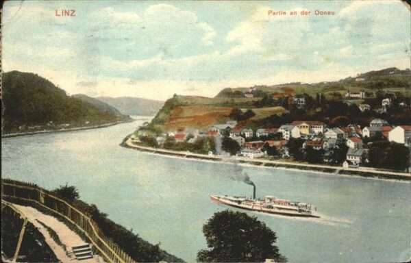 Linz Donau Partie Donau Dampfer