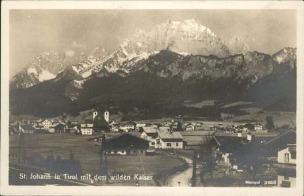 St Johann Tirol Gesamtansicht wilder Kaiser
