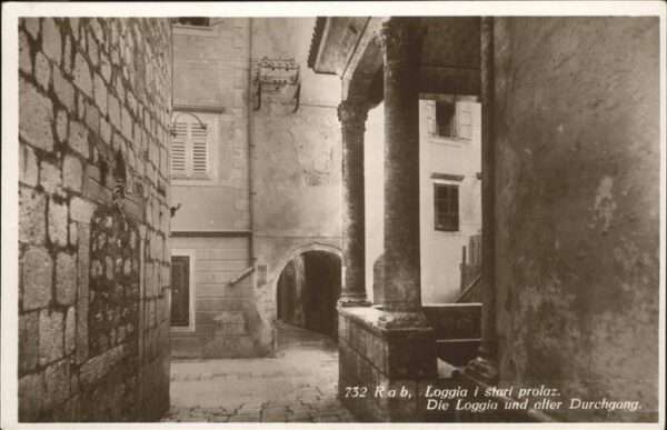 Rab Kroatien Die Loggia alter Durchgang