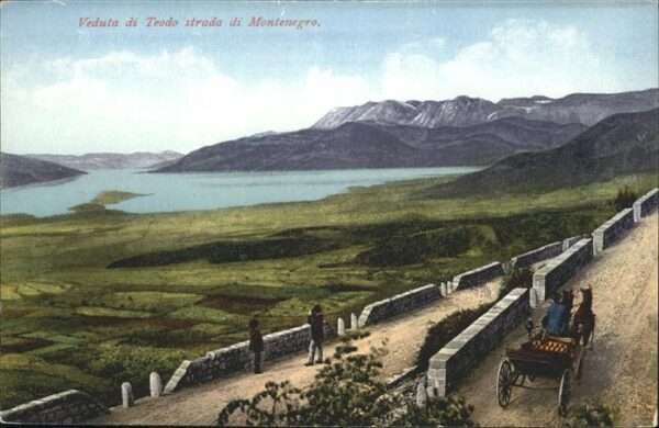 Montenegro Veduta Teodo strada Kutsche