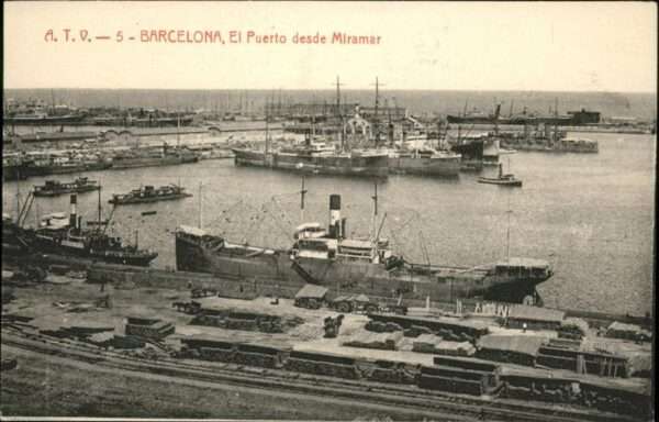 Barcelona Cataluna el Puerto Miramar Hafen