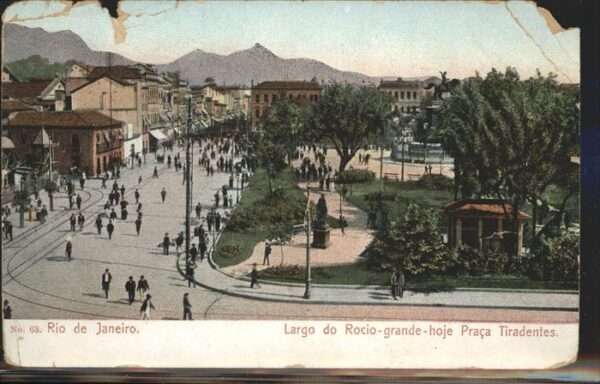 Rio de Janeiro Largo do Rocio grande hoje Praca Tirade
