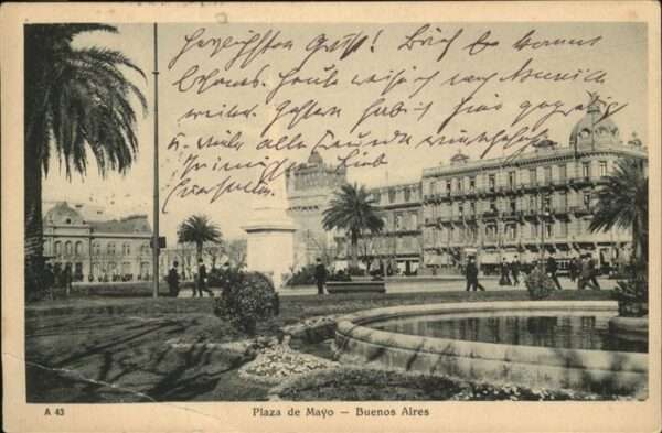 Buenos Aires plaza de Mayo Brunnen