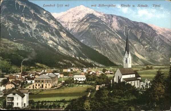 Landeck Tirol Silberspitze Kirche Schule