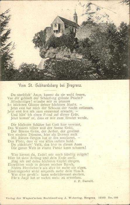 Bregenz Vorarlberg St Gebhardsberg Gedicht