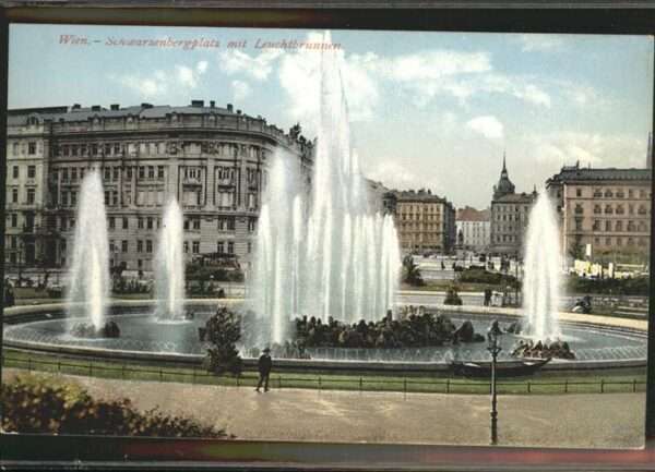 Wien Schwarzenbergplatz Leuchtbrunnen