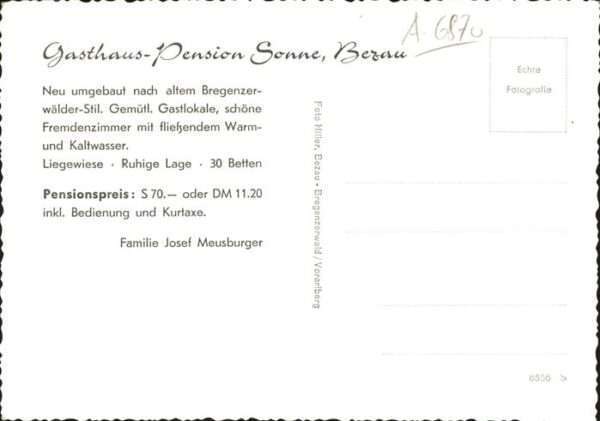 Bezau Gasthof Pension Sonne – Bild 2