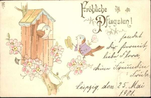Pfingsten Pentecost Pentecote Vögel Vogelhaus