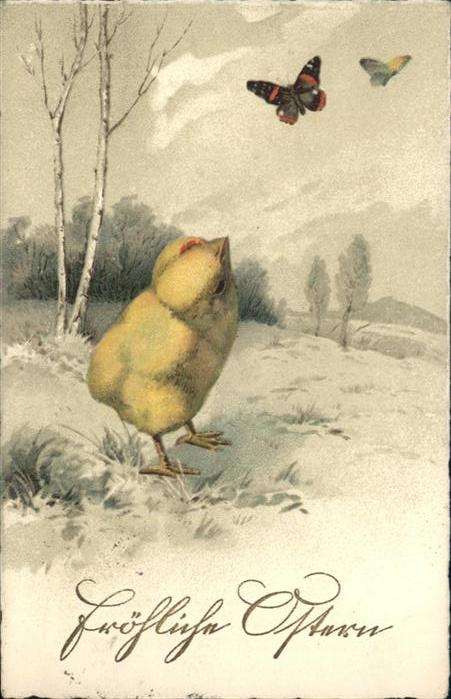 Ostern Easter Paques Küken Schmetterling