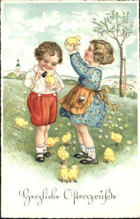 Ostern Easter Paques Kinder Küken