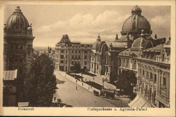 Bukarest Postsparkasse Agricola Palast Kutsche
