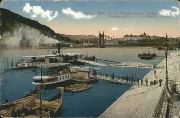 Budapest Elisabethbrücke Schiffe