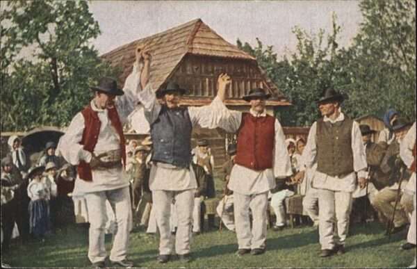 Trachten Balkan Tanzende Bauern