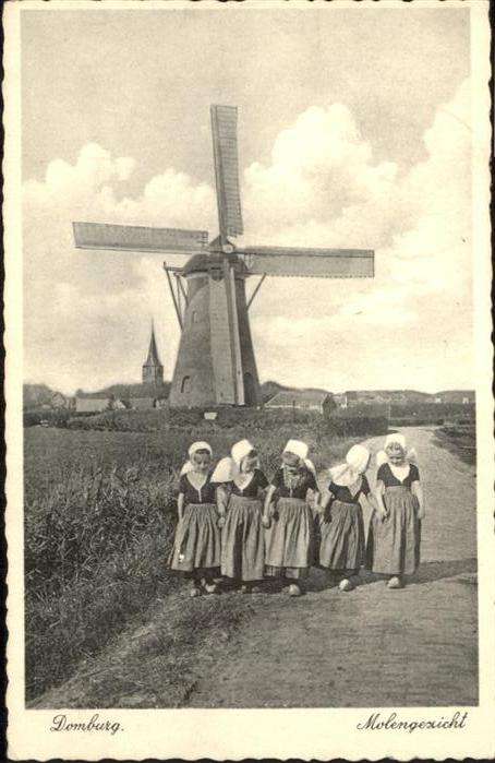 Windmuehlen Domburg Kinder Trachten