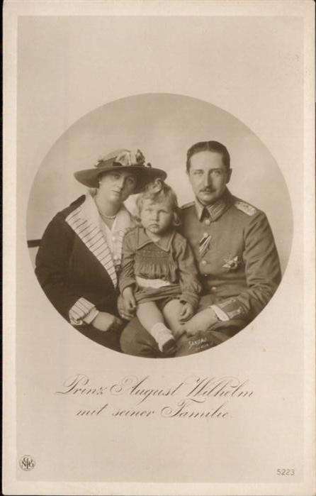 Adel Preussen Prinz August Wilhelm Kind Frau