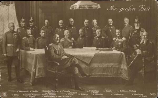 Wilhelm II Gruppenfoto Moltke Beseler Hindenburg E