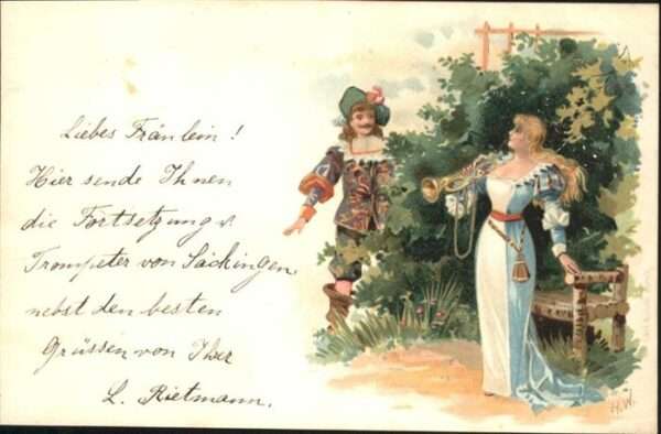 Trompeter Scheffel Trompete Künstler H. W.