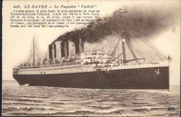 Dampfer Oceanliner Le Havre le Paquebot PARIS