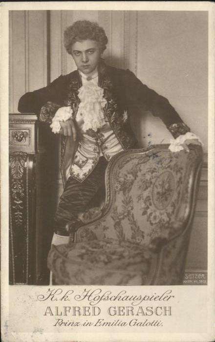 Schauspieler Alfred Gerasch Prinz Adel