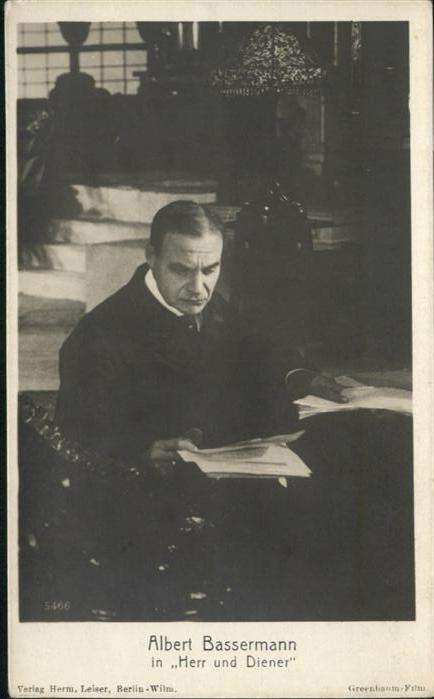 Schauspieler Albert Bassermann Herr und Dietner