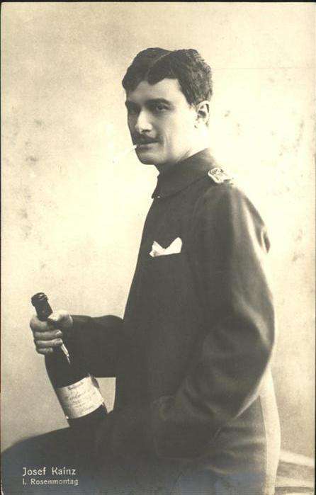 Schauspieler Josef Kainz Rosenmontag Zigarette Wein