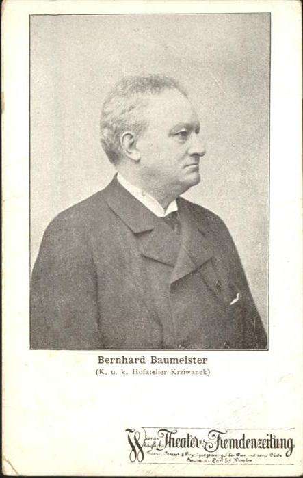 Schauspieler Bernhard Baumeister