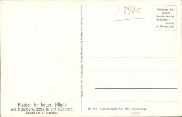 Marschall Vinzenz Künstler V Marschall Nebelhorn Rubihorn – Bild 2